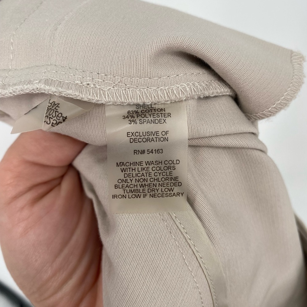 Calvin Klein women's tan straight leg dress pants 8 - Picture 4 of 8